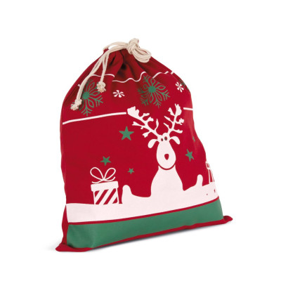 Drawstring bag with Christmas patterns